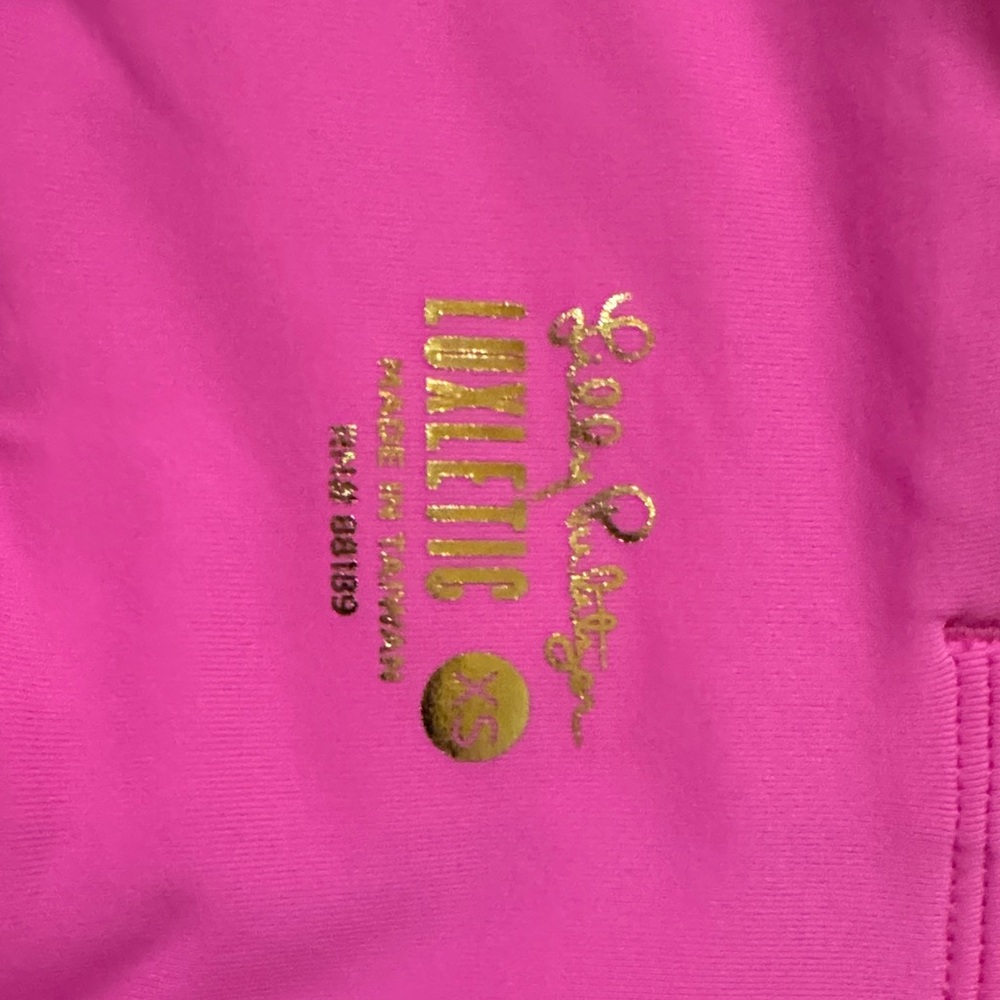 Lilly Pulitzer Luxletic Pink and Blue Swirl Leggings - Picture 2 of 3